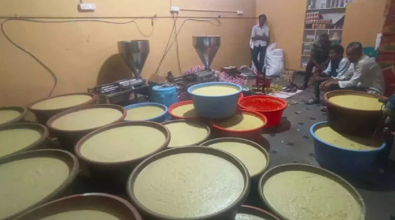 Hyderabad police raid on fake ginger garlic paste unit in Lalapet