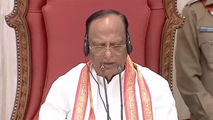 BRS MLCs protest in Telangana Council after suspension