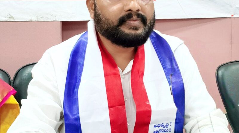 Gujja Sathyam addressing media on Telangana Budget 2026 criticizing low BC welfare allocation and funding issues