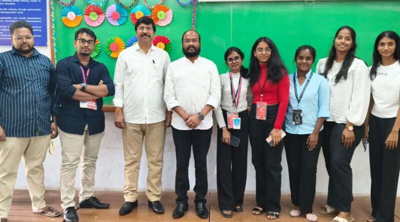 Gujja Sathyam speaking at CIENCIA 2K26 Shark Tank event in CVR College of Engineering encouraging students to become startup creators