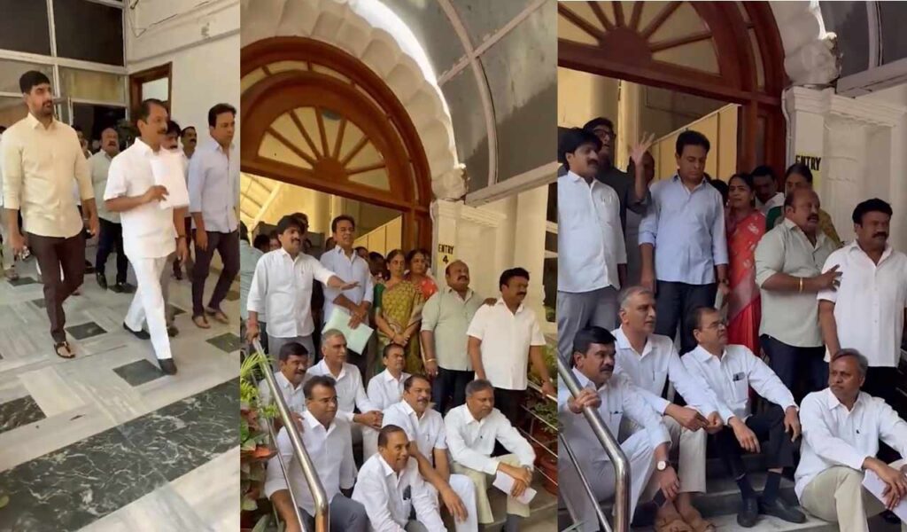 Heated debate in Telangana Assembly over Musi River Project, BRS MLAs walkout, KTR addressing media, ministers counter during political clash.