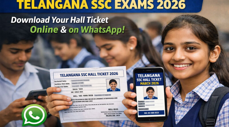 Telangana SSC hall tickets download via WhatsApp for 10th students