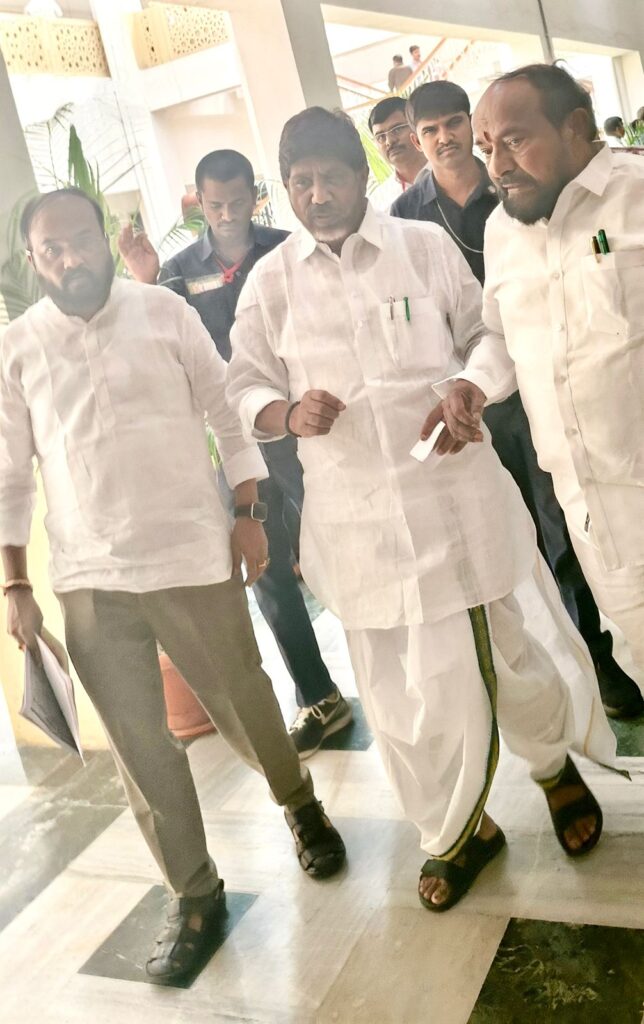 R Krishnaiah and Gujja Sathyam meeting Telangana Deputy CM over BC hostel bills Pending crisis