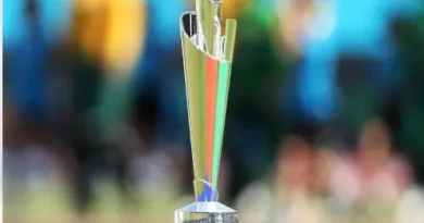 Women’s T20 World Cup 2026 trophy and teams in action England