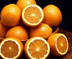 Fresh oranges rich in vitamin C for fatty liver health support diet