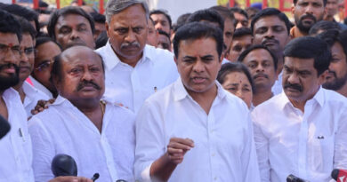KTR during Jagtial tour interacting with party workers and public