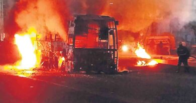 Medak NH44 bus fire accident private travels bus burnt completely
