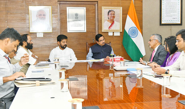 Revanth Reddy meets Pralhad Joshi on Telangana paddy procurement