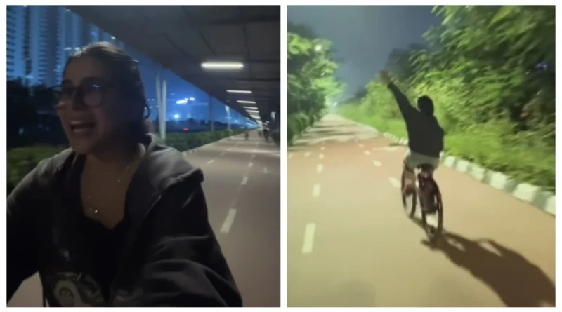 Hyderabad cycle track incident raises women safety concerns viral