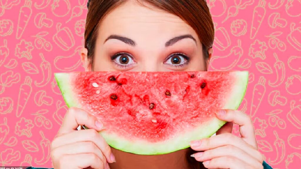 Watermelon peel used for natural skin hydration and glowing skin