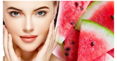 Watermelon peel used for natural skin hydration and glowing skin