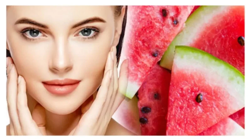 Watermelon peel used for natural skin hydration and glowing skin