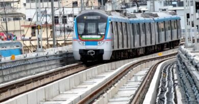 Hyderabad Metro Rail officials signing a ₹13,600 crore refinancing agreement with IRFC in New Delhi to strengthen metro expansion and financial stability.