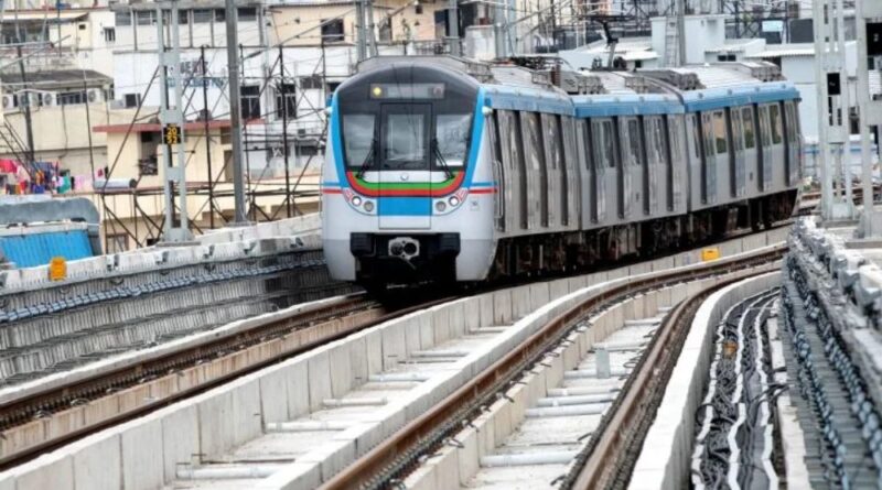 Hyderabad Metro Rail officials signing a ₹13,600 crore refinancing agreement with IRFC in New Delhi to strengthen metro expansion and financial stability.