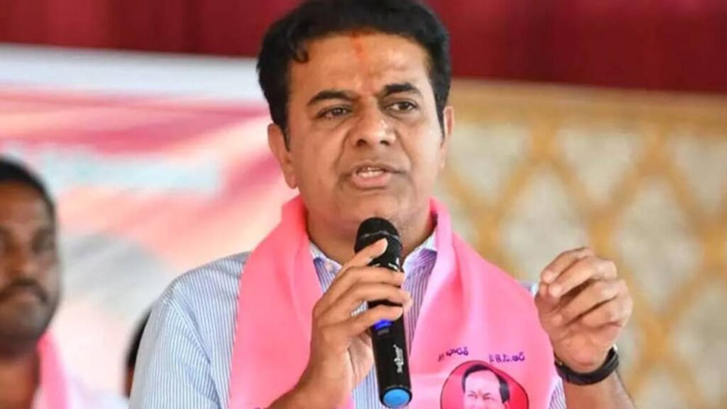 KTR attacks Revanth Reddy over Tesract, land deals and shell firms