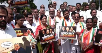Congress rally in Hyderabad demanding CEC Gyanesh Kumar's resignation